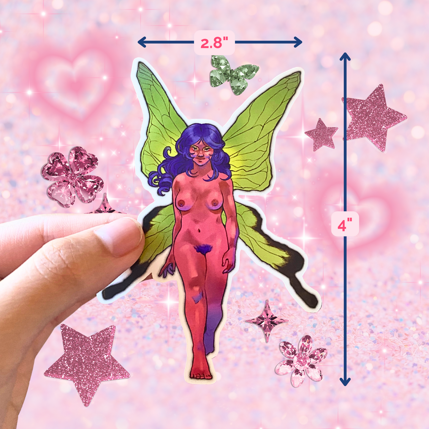 Cvnty Pink & Green Butterfly Girl