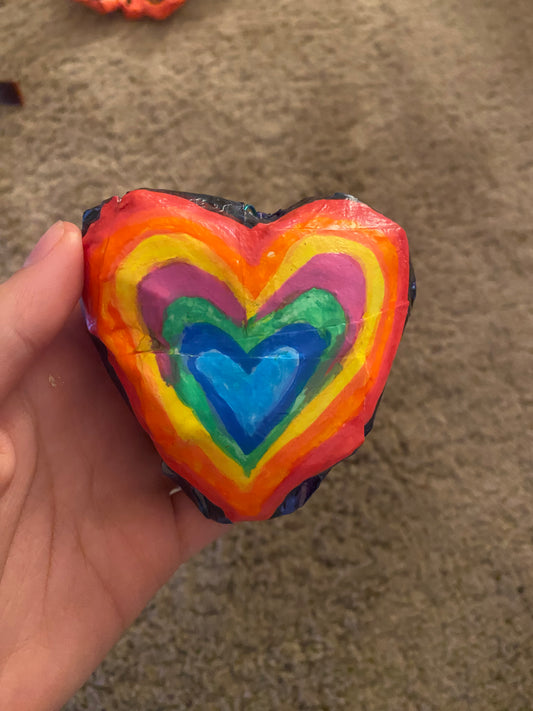 Rainbow Heart Ornament