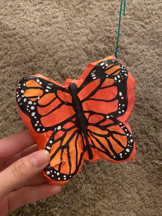 Orange Monarch Butterfly Ornament