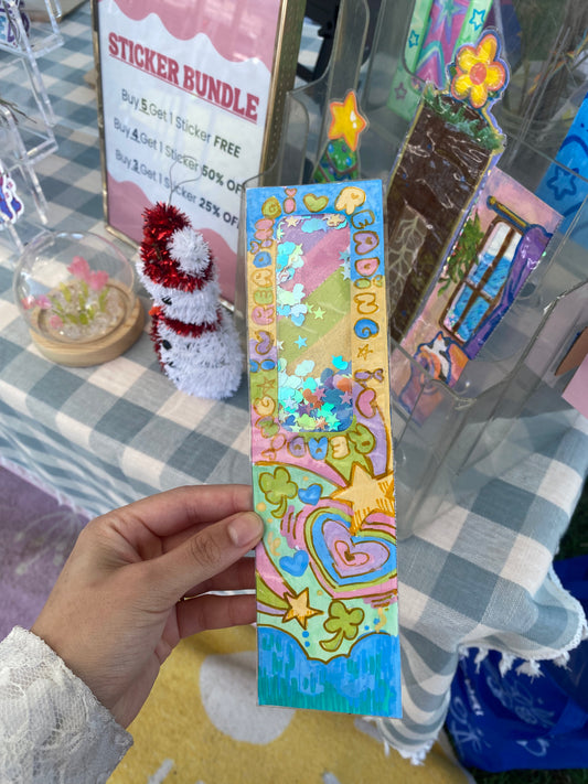 Colorful I Love Reading Bookmark