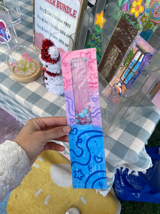 Pink Blue Purple Bookmark