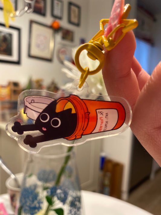 Anti-Depressant Kitty Keychain